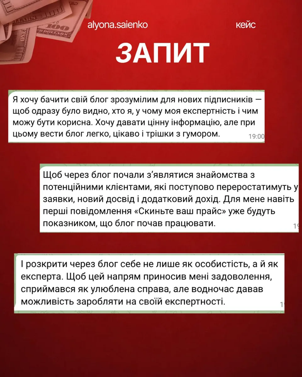 Запит Люби — дослівно з анкети
